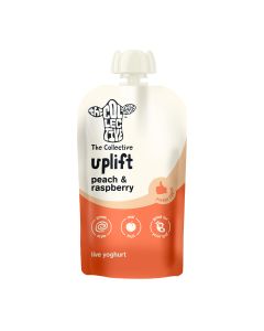 The Collective - Uplift Peach & Raspberry Yoghurt Pouch - 6 x 130g (Min 13 DSL)