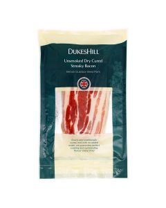 DukesHill - British Outdoor Bred Unsmoked Streaky Bacon - 8 x 200g (Min 14 DSL)