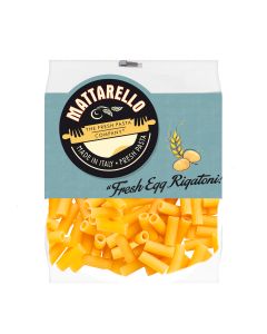 Mattarello - Fresh Egg Rigatoni - 10 x 250g (Min 19 DSL)