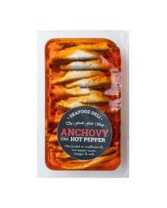 The Fresh Fish Shop - Marinated Anchovy Fillets with Hot Peppers - 6 x 150g (Min 30 DSL)