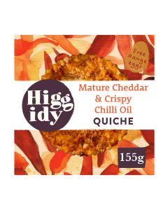 Higgidy - Crispy Chilli Oil & Mature Cheddar Quiche - 4 x 155g (Min 5 DSL)