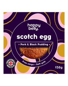 Happy Belly - Pork & Black Pudding Soft Yolk Scotch Egg - 6 x 158g (Min 6 DSL)