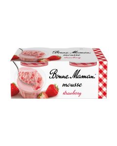 Bonne Maman - Twin Pot Strawberry Mousse - 8 x (2 x 70g) (Min 10 DSL)