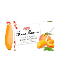 Bonne Maman - Twin Pot Peach & Apricot Compote - 6 x (2 x 130g) (Min 28 DSL)