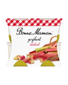 Bonne Maman - Four Pack Rhubarb Yoghurt - 6 x (4 x 115g) (Min 16 DSL)