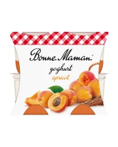 Bonne Maman - Four Pack Apricot Yoghurt - 6 x (4 x 115g) (Min 16 DSL)