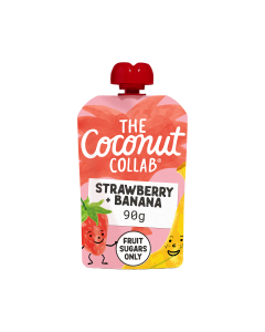 The Coconut Collaborative - Coconut Milk Dessert with Fruit – Strawberry & Banana  - 10 x 90g (Min 11 DSL)