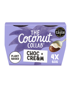 The Coconut Collaborative - Chocolate & Cream - 4 x 4 x 60g (Min 11 DSL)