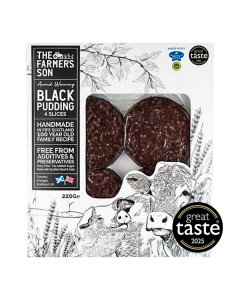 The Farmers Son - Scottish Black Pudding Slices - 6 x 220g (Min 14 DSL)